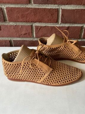 Dolce Vita Adam’s Boho Woven Leather Lace Up Loafers Size 8.5